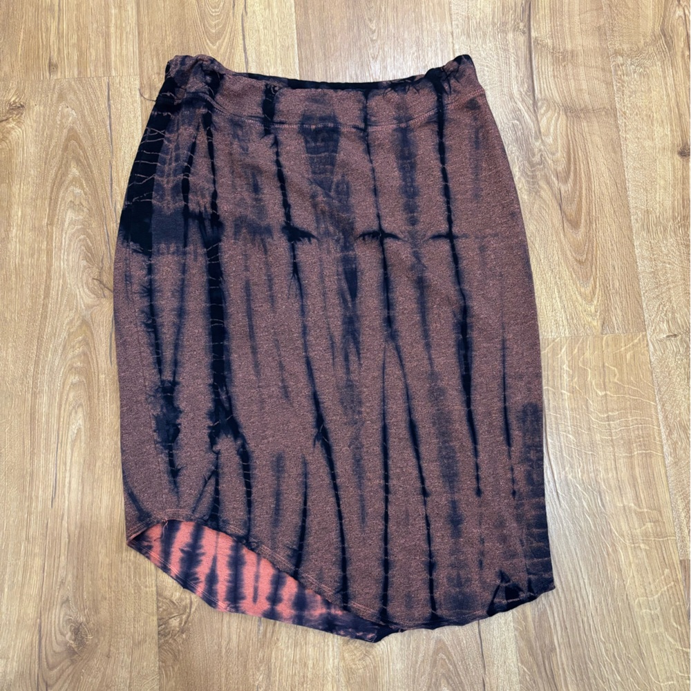 Sundry asymmetrical hem tie-dye sweat skirt